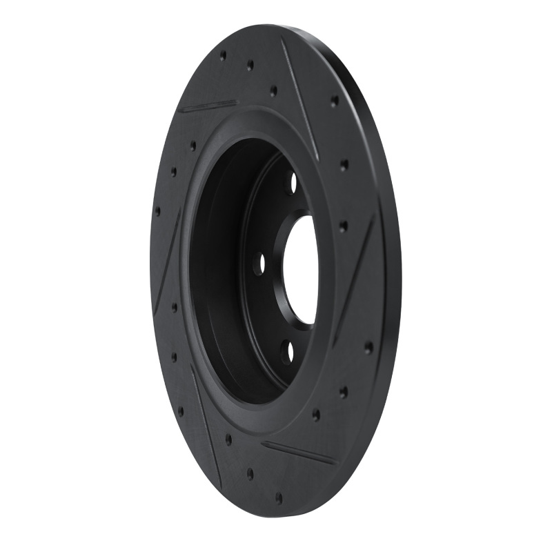 Mercedes-Benz A220 Brake Rotor (1) - Rear Left - R1 Concepts - Drilled & Slotted - Black - `19-`26